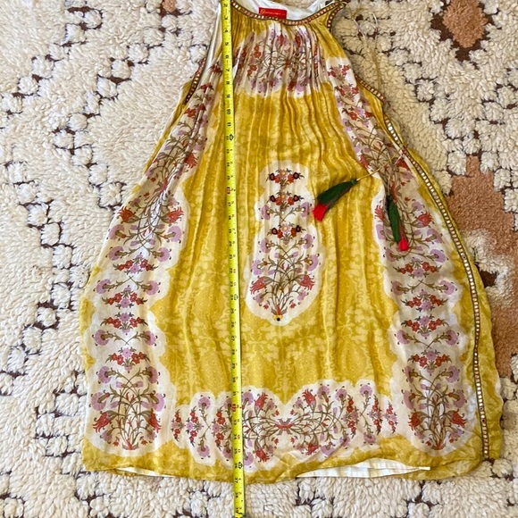 Anthropologie Yellow Floral Goddess Dress - Picture 7 of 12